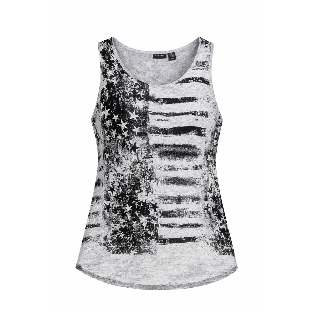 American flag 2X tank top Pull Over Rustic Women's Casual Patriotic
black summer
